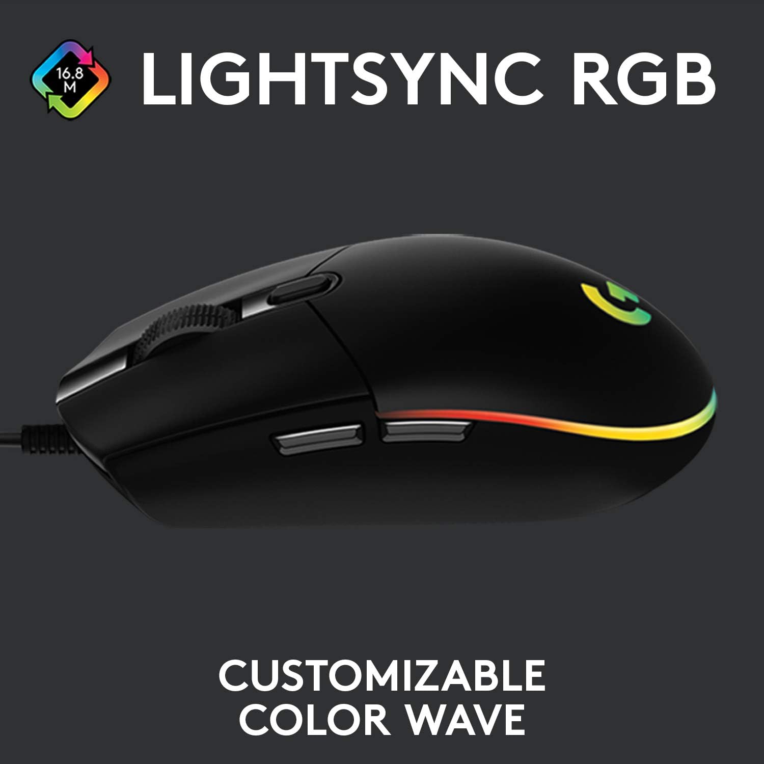 ماوس سیمی گیمینگ لاجیتک G102 Light Sync با نورپردازی RGB قابل تنظیم، 6 دکمه قابل برنامه ریزی 7