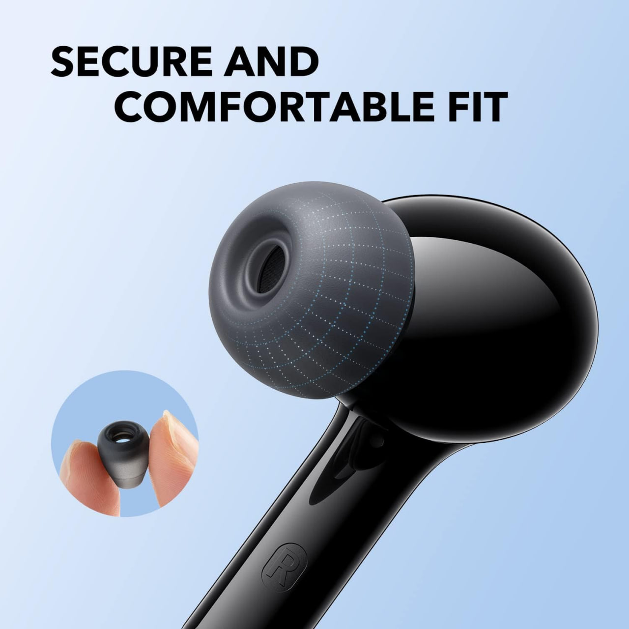 هدفون بی سیم انکر مدل  Anker R100 wireless earbuds سفید راحت