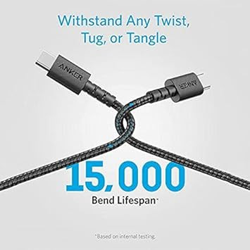 کابل ۹۰ سانتیمتری USB-C به USB-C انکر مدل A8032H11مشکی