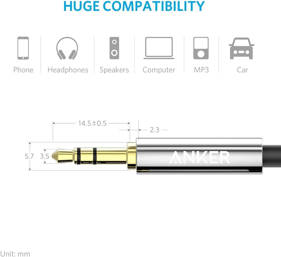 کابل انتقال صدا انکر Anker A7123 Auxiliary Audio Cable 1.2m ع