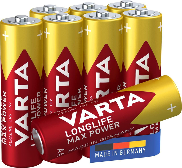 باتری وارتا سایز AA (قلمی) پک 4 تایی مدل Long Life Max Power