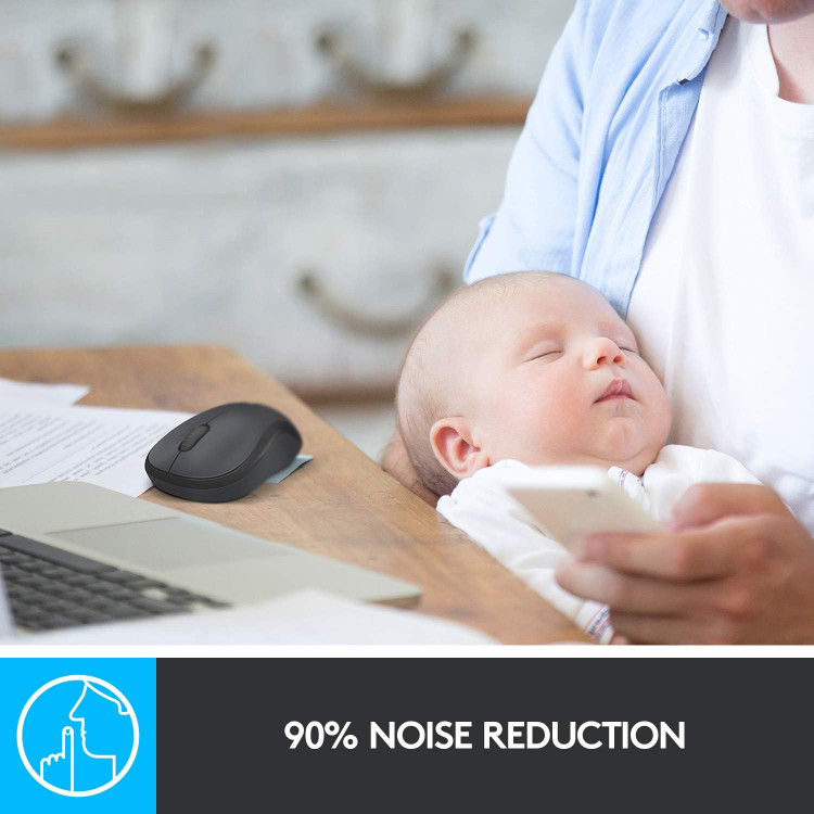 ماوس بی سیم و سایلنت لاجیتک مدل Charcoal M221