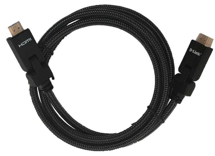 کابل HDMI ورژن 2 دی لینک با قابلیت چرخش 180 درجه کانکتور