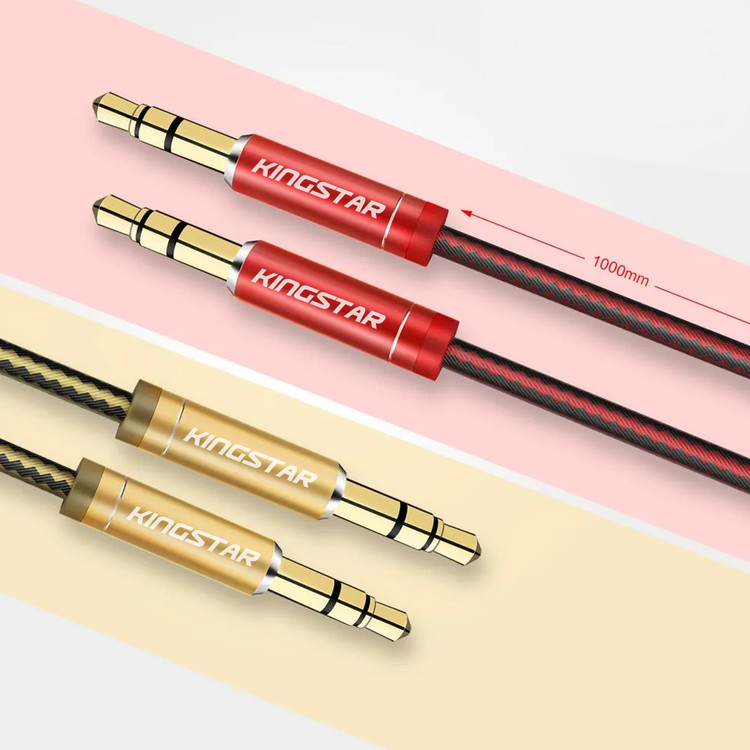 کابل AUX کینگ استار مدل KA55 دو رنگ