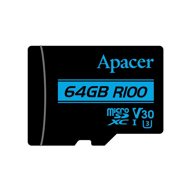 کارت حافظه اپیسر مدل Apacer microSDXC/SDHC UHS-I U3 V30 64GB همراه آداپتور