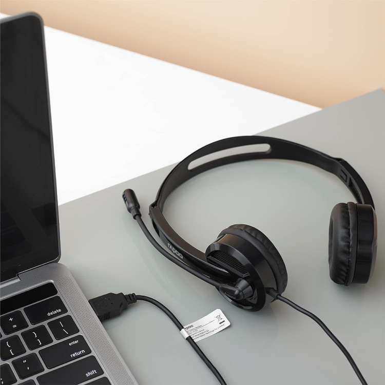 هدست USB و استریو رپو H120 با میکروفن کاهش نویز 6