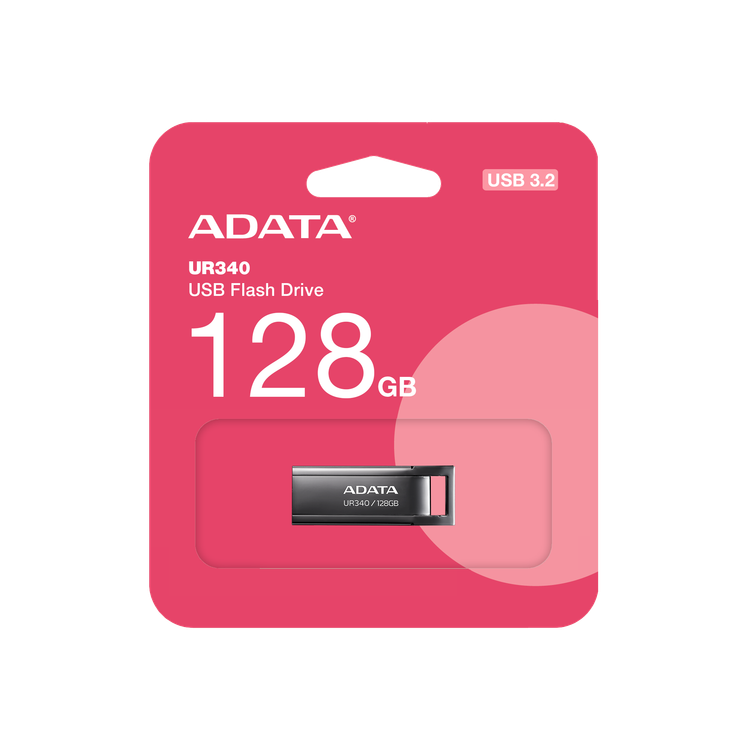 ADATA UR340 USB Flash Drive, Solidly Compact, 128GB 5