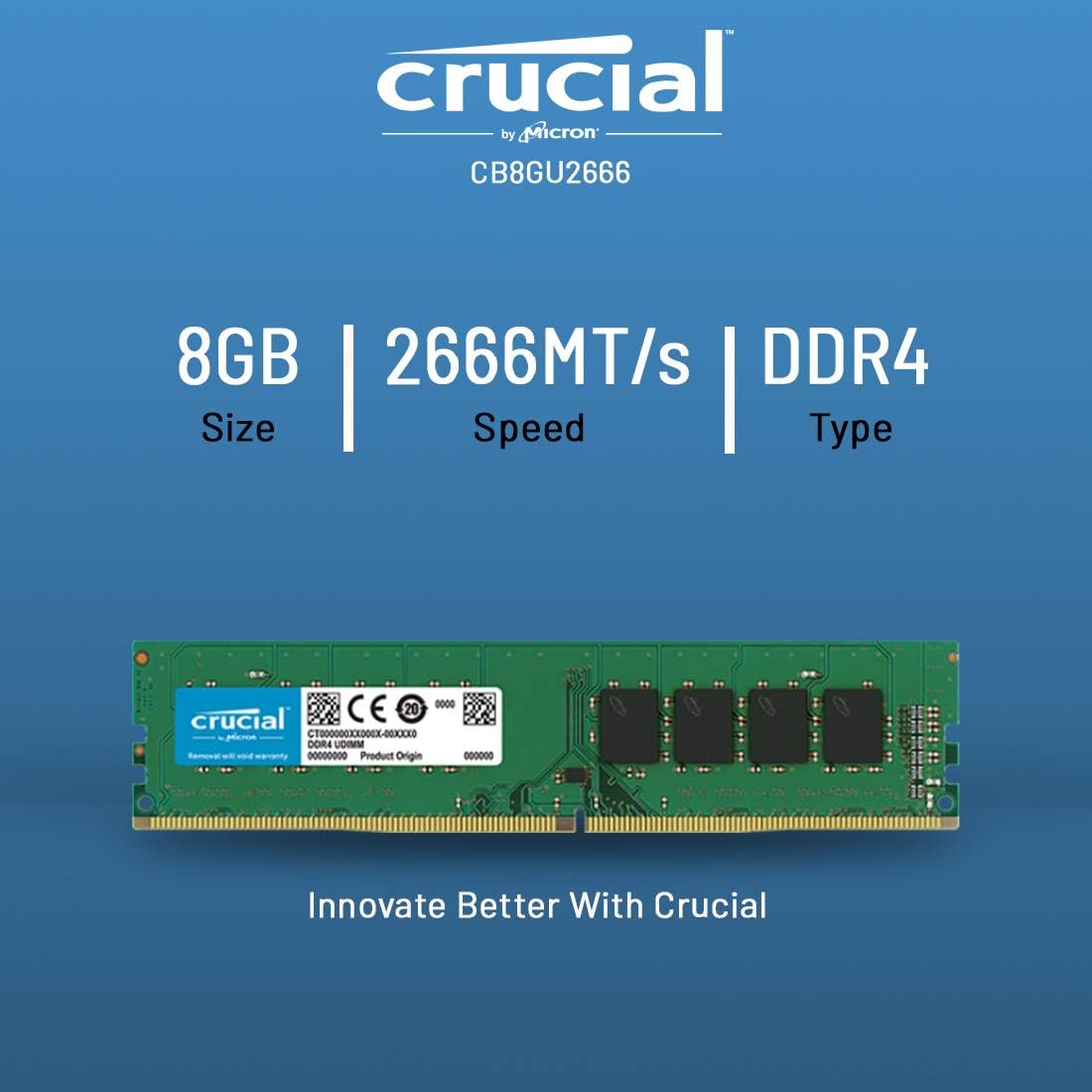 Crucial 8GB DDR4-2666 UDIMM