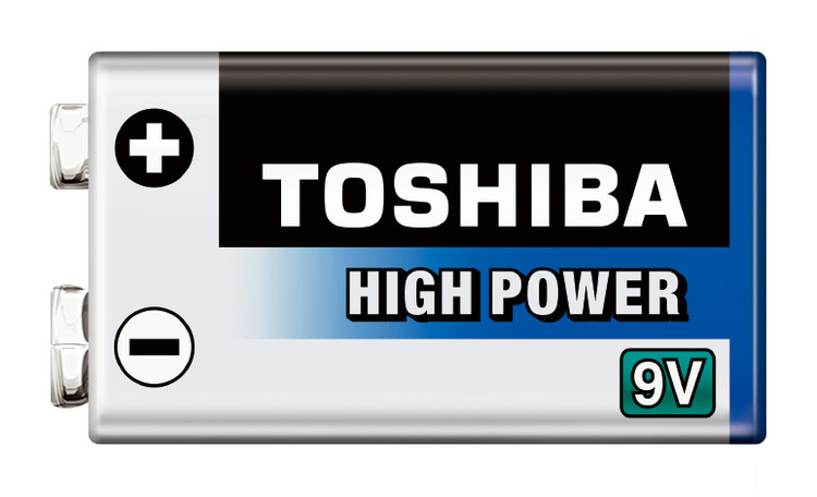 باتری کتابی آلکالاین 9 ولت توشیبا High Power
