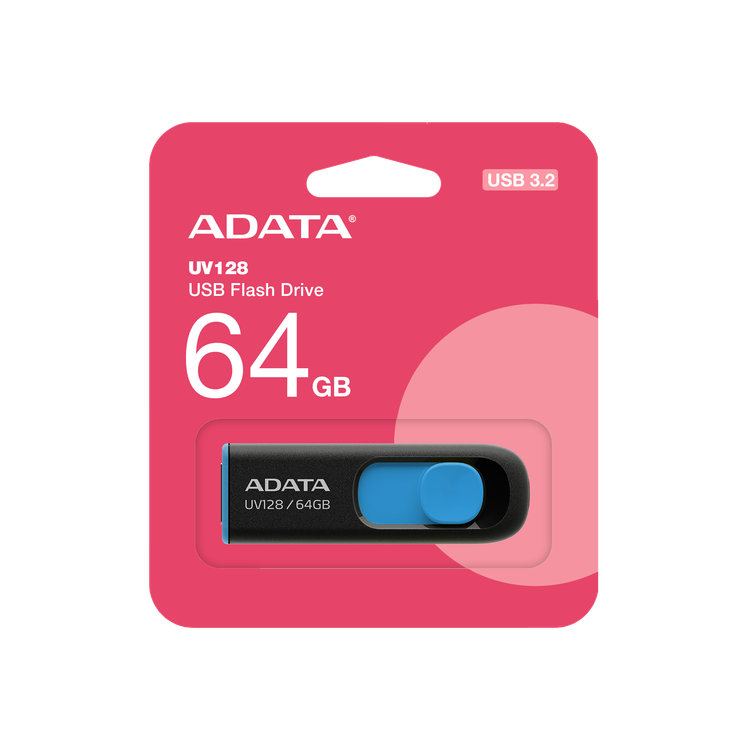 3 فلش مموری ای دیتا UV128 USB3.2 64GB