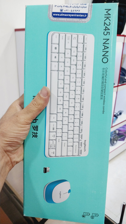 Logitech MK2405NANO Mouse and Keyboard Combo Black White