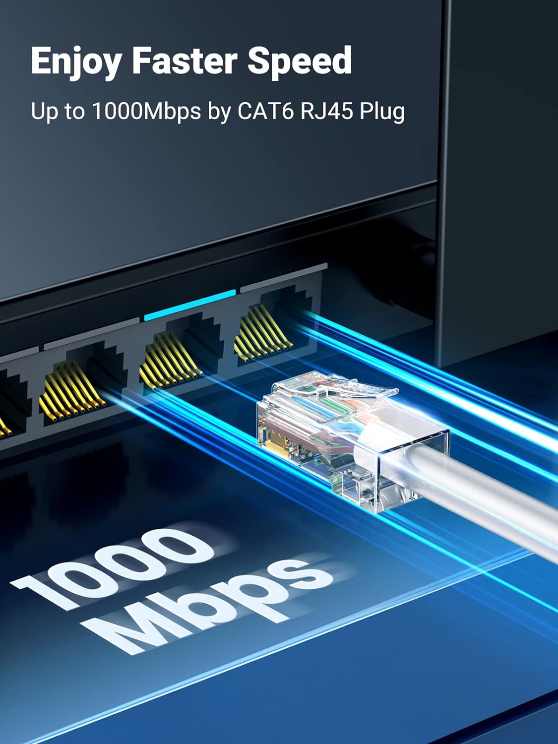 کانکتور Rj45 UTP Cat6 یوگرین NW120 بسته 100 عددی UGREEN NW120 60558