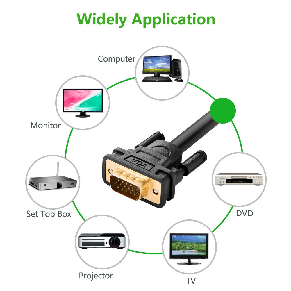 کابل VGA یوگرین مدل VG101-11646 طول 2 متر