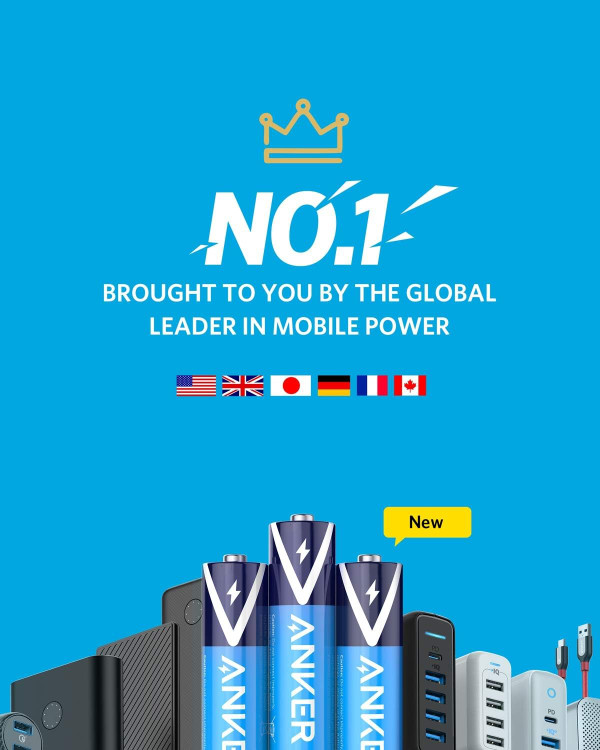 باتری نیم قلم AAA آلکالاین انکر ساخته شده توسط پرچمدار جانبی موبایل دنیا