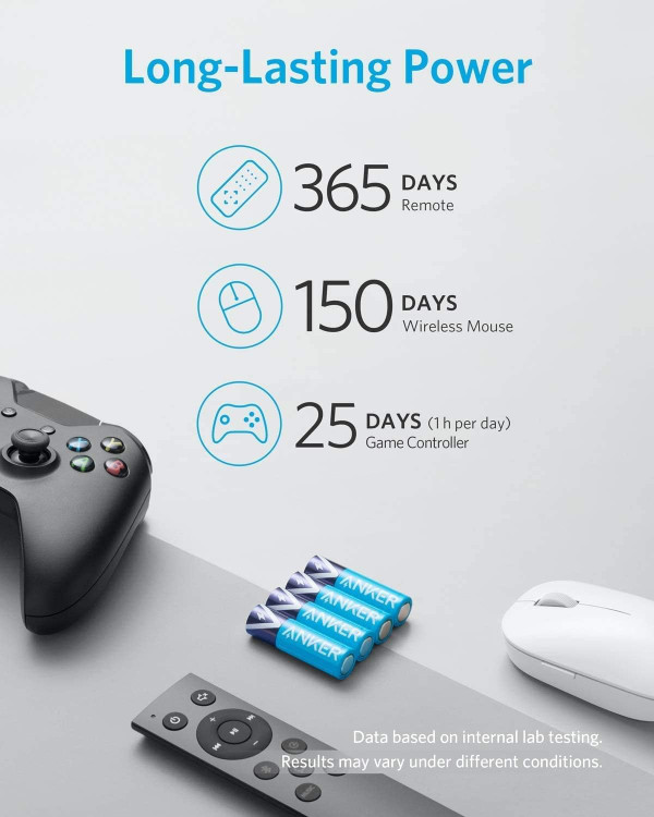 باتری نیم قلم AAA آلکالاین انکر با دوام