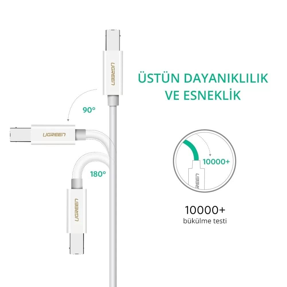 کابل USB-C پرینتر یوگرین مدل 40417-US241 طول 1.5 متر انعطاف کابل