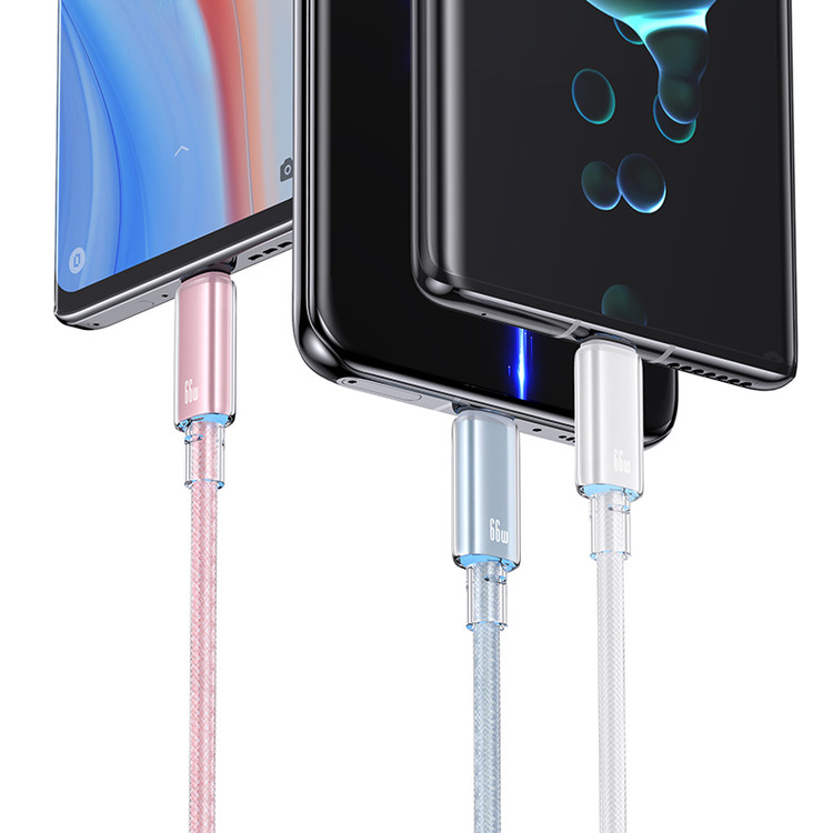 کابل شارژ USB-A به USB-C یوسمز مدل SJ658 طول 1.2 متر سه رنگ