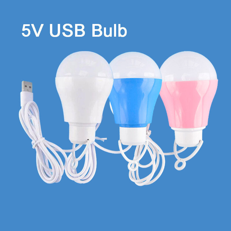 لامپ USB LED آویزدار 5 ولت، 5 وات یه رنگ