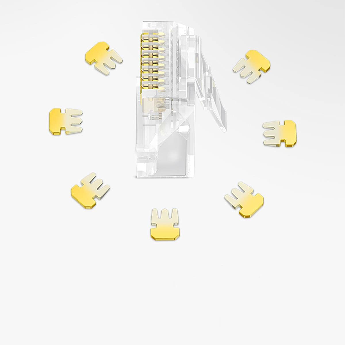 سوکت Rj45 UTP Cat6 یوگرین  UGREEN NW120 60558 یک عددی تصویر کانکتورها