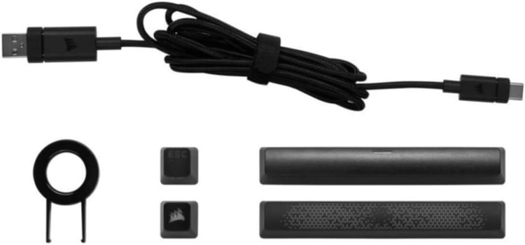 کیبورد مکانیکال گیمینگ کورسیر K65 RGB MINI اقلام همراه