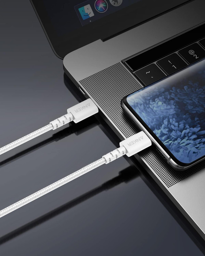 کابل USB-C به USB-C انکر مدل A8033H21 اتصال موبایل به لپ تاپ