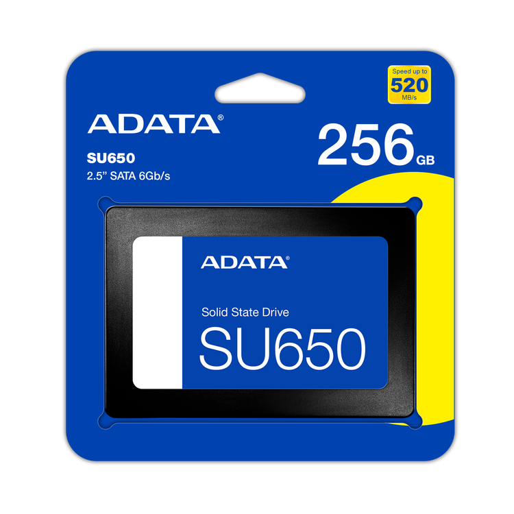 حافظه SSD ای دیتا مدل 3D NAND Flash SU650 256GB با پک