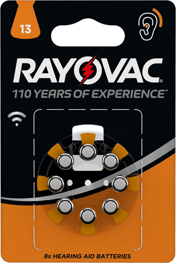 باتری سمعک ریواک Rayovac سایز 13 بسته 8 عددی