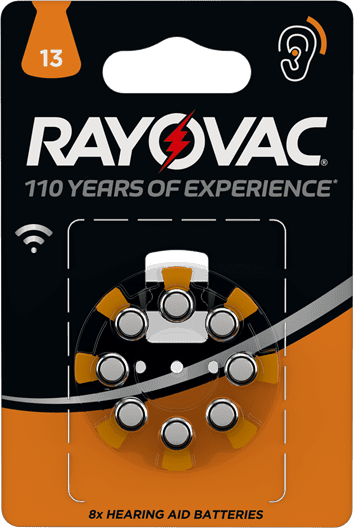 باتری سمعک ریواک Rayovac سایز 13 بسته 8 عددی