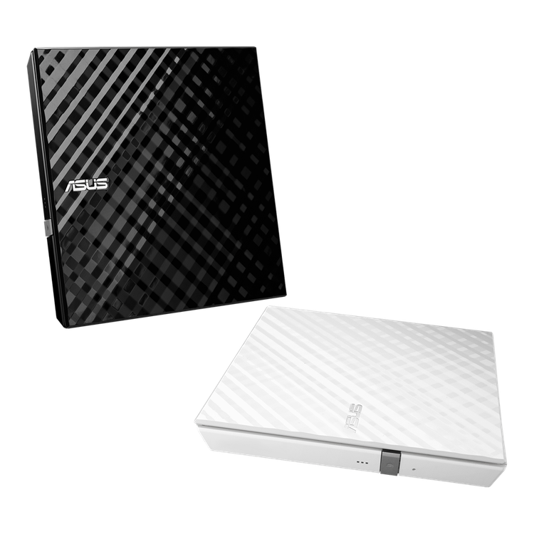 درایو DVD اکسترنال ایسوس مدل SDRW-08D2S-U Lite دو رنگ کنار هم