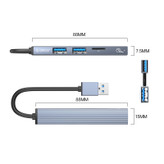 هاب 4 پورت USB3.0 اوریکو با کارت ریدر مدل AH-A12F
