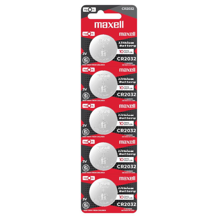 باتری سکه ایی مکسل ژاپن مدل CR2032 بسته 5 عددی