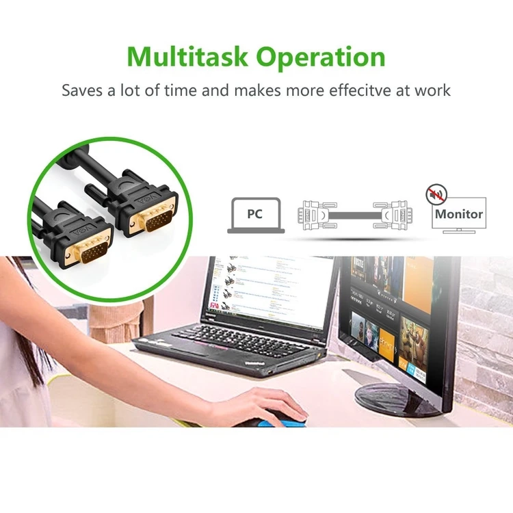 کابل VGA یوگرین مدل VG101-11630 طول 1.5 متر