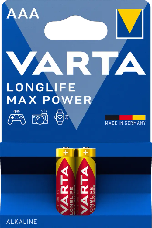 باتری نیم قلمی وارتا مدل Max Power بسته دو عددی