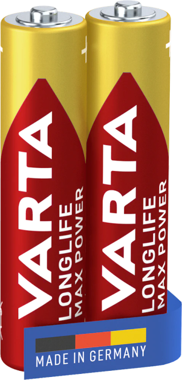 باتری نیم قلمی وارتا مدل Max Power بسته دو عددی