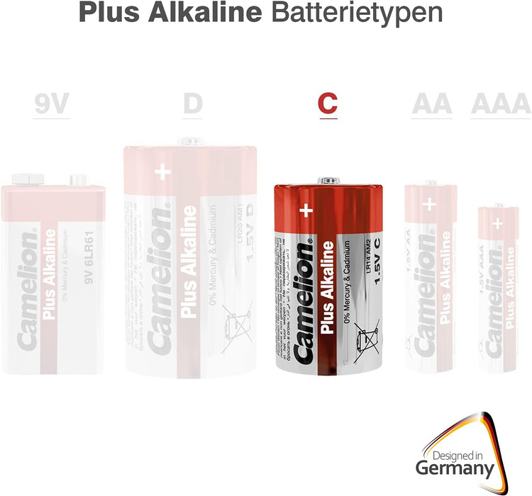باتری سایز متوسط پلاس آلکالاین کملیون مقایسه