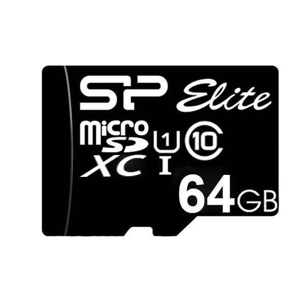 کارت حافظه microSDXC سیلیکون پاور کلاس 10 استاندارد UHS-I U1 سرعت100MBps ظرفیت 64 گیگابایت