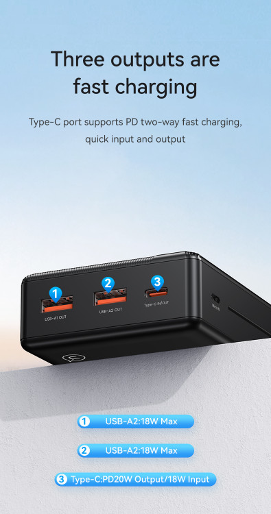 پاوربانک یوسمز مدل CD203 ظرفیت 10000 میلی آمپر ساعت