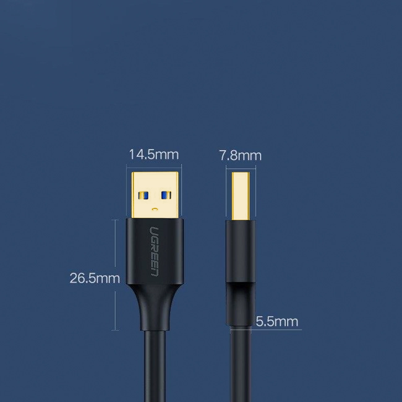 کابل‌  USB-A 3.0 به  USB-A 3.0 یوگرین مدل US128-10370 طول 1 متر 9