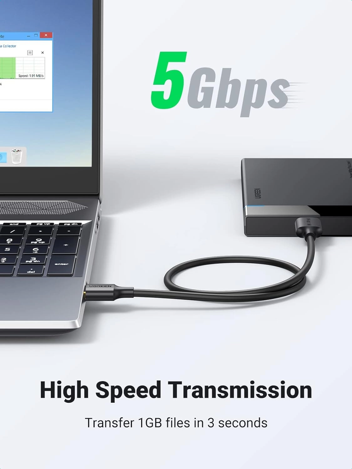 کابل هارد USB3.0 Micro B یوگرین طول نیم متر مدل US130 10840 ص