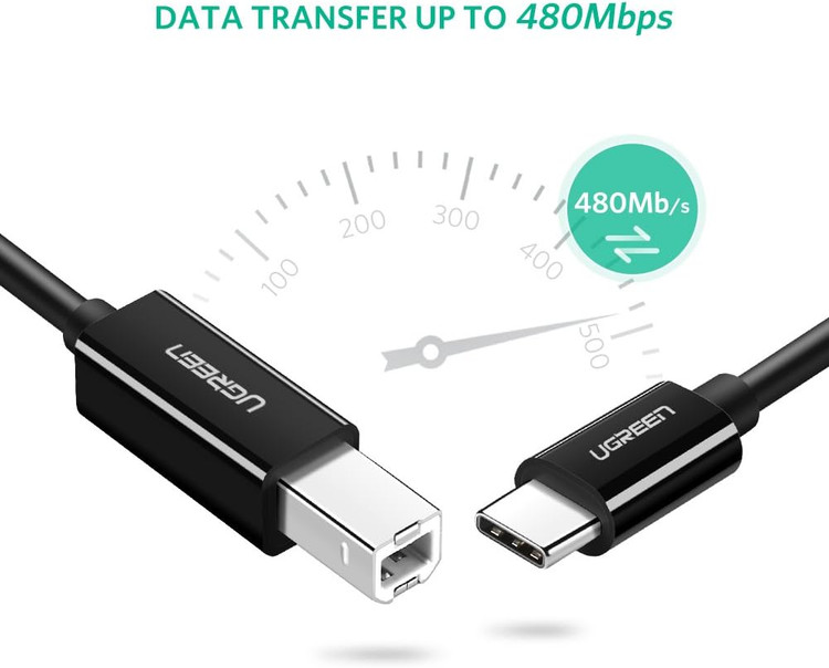 کابل USB-C پرینتر یوگرین مدل 50446-US241 طول 2 متر ح