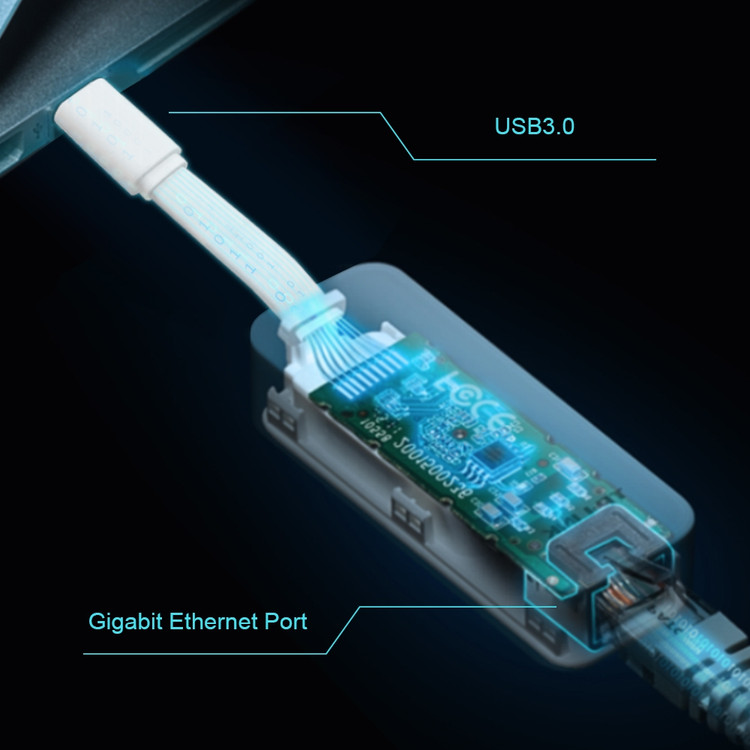 مبدل USB-C به پورت اترنت تی پی لینک UE300C