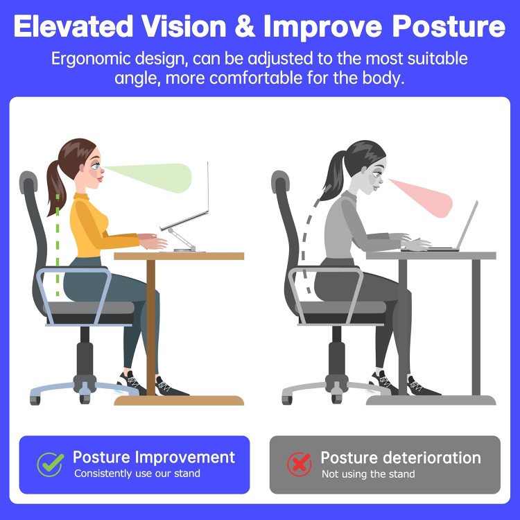 Coolcold D086 Foldable and Adjustable Laptop Stand