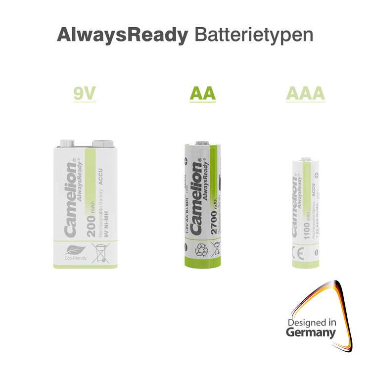 باتری قلم شارژی کملیون 2700 میلی آمپر پک دوتایی AlwaysReady