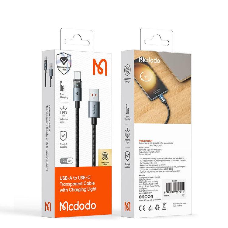 کابل شارژ تایپ سی مک دودو Mcdodo CA-6890