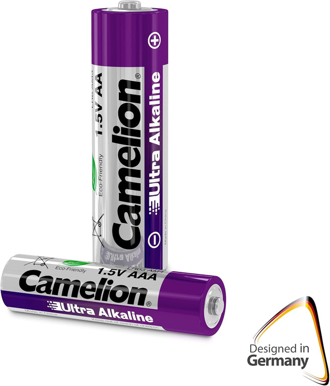 باتری قلمی کملیون مدل اولترا آلکالاین بسته 2 عددی مقاسه با نیم قلم