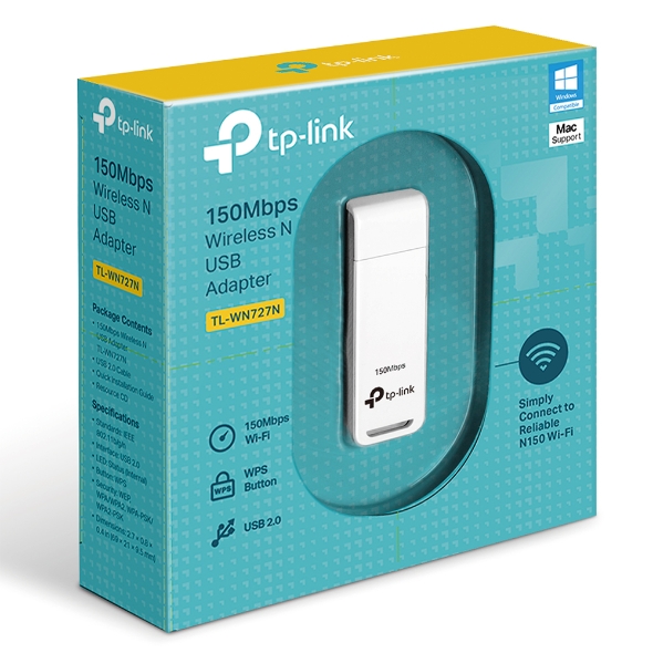 کارت شبکه USB بی‌ سیم تی پی لینک مدل TL-WN727N پک شده