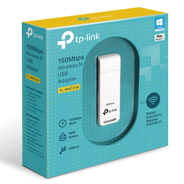 کارت شبکه USB بی سیم تی پی لینک مدل TL-WN727N پک شده