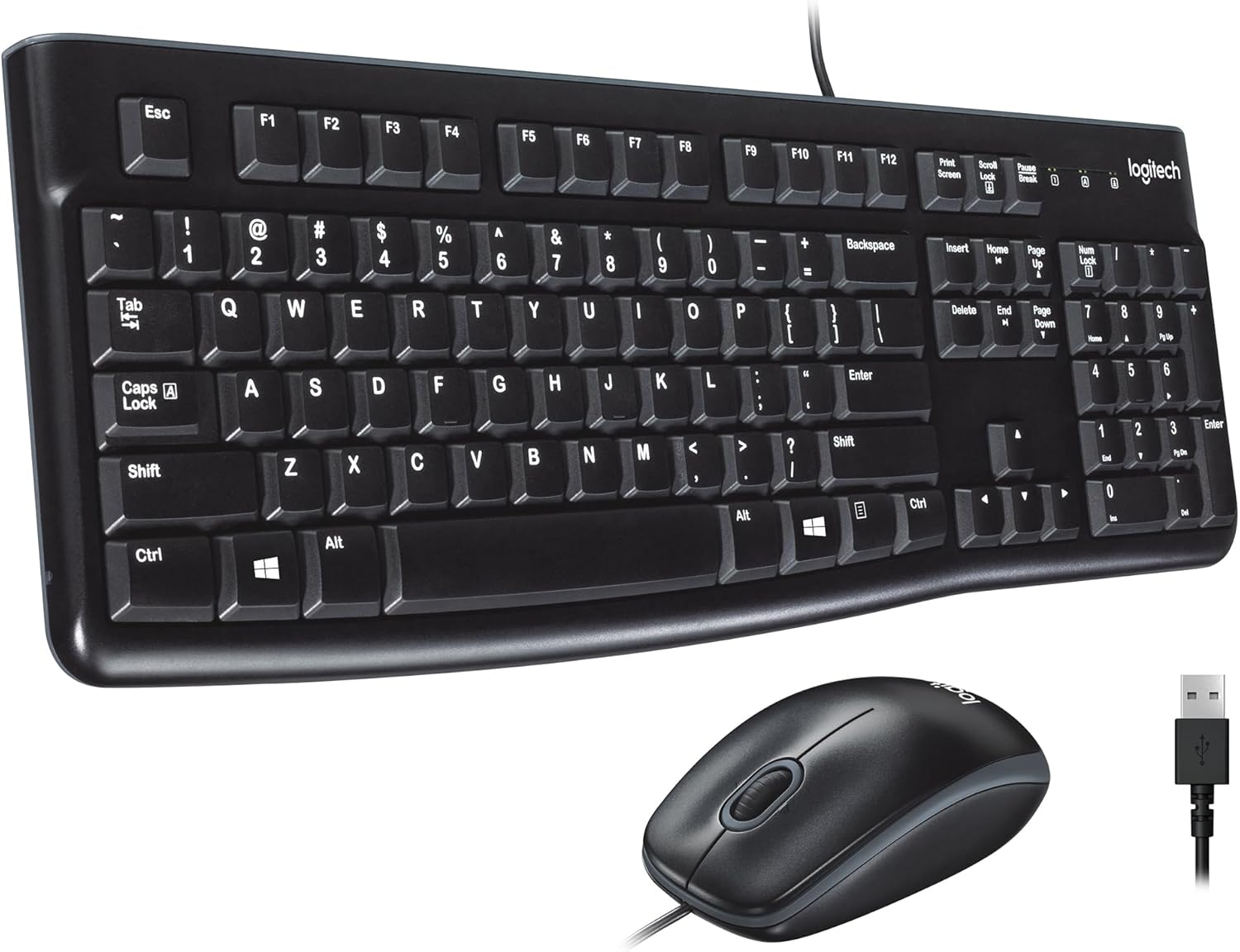 کیبورد و ماوس باسیم لاجیتک  MK120  عکس ماوس و پورت