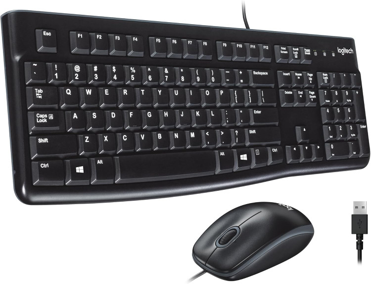 کیبورد و ماوس باسیم لاجیتک MK120 عکس ماوس و پورت