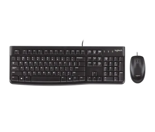 کیبورد و ماوس باسیم لاجیتک MK120 تصویر کلی از بالا